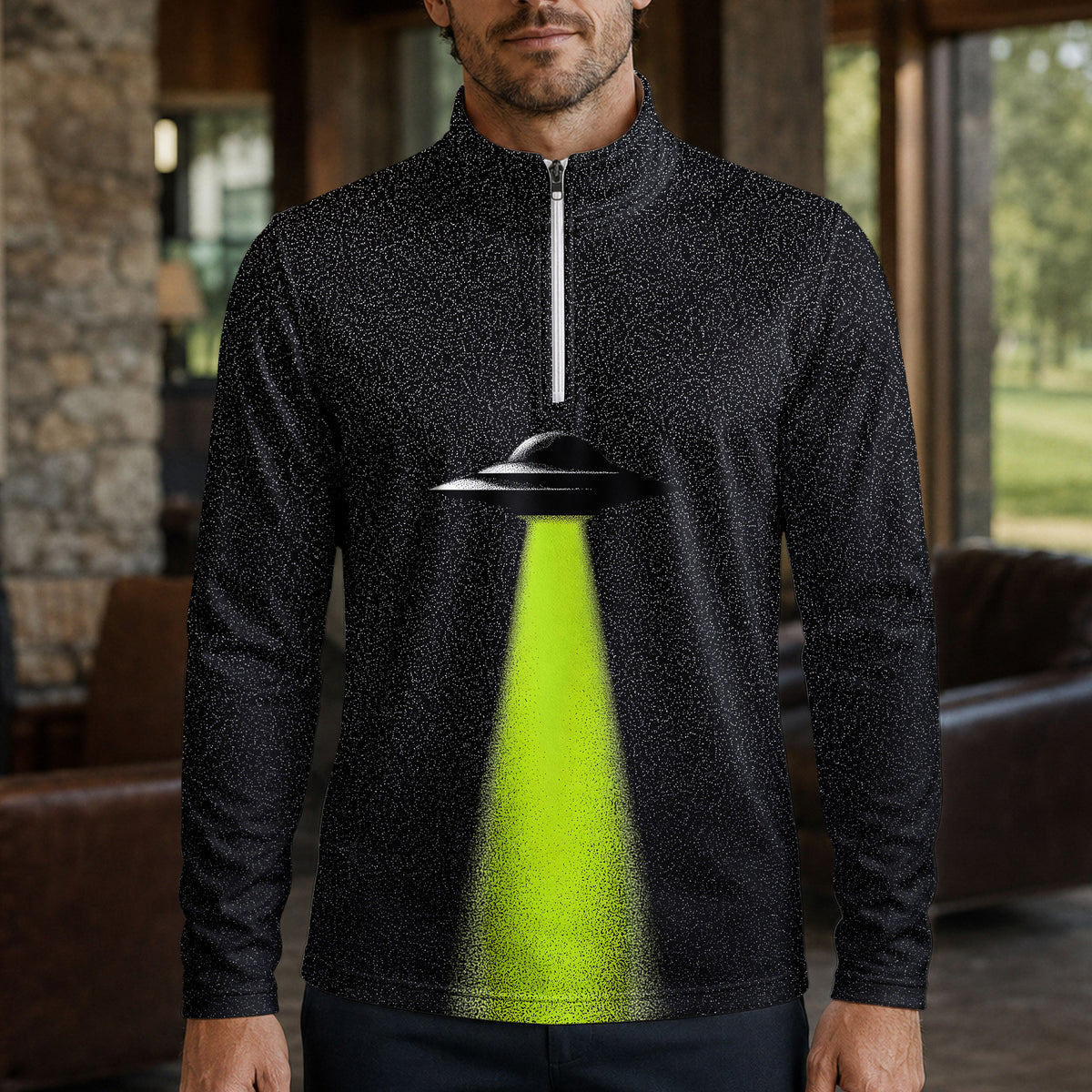 UFO Men Quarter-zip Pullover