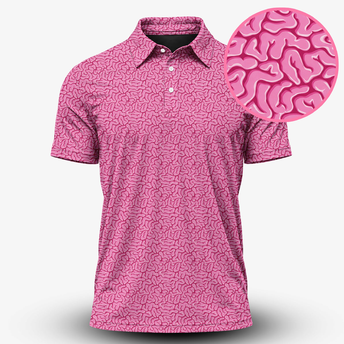 Brain Pattern Men Polo Shirt