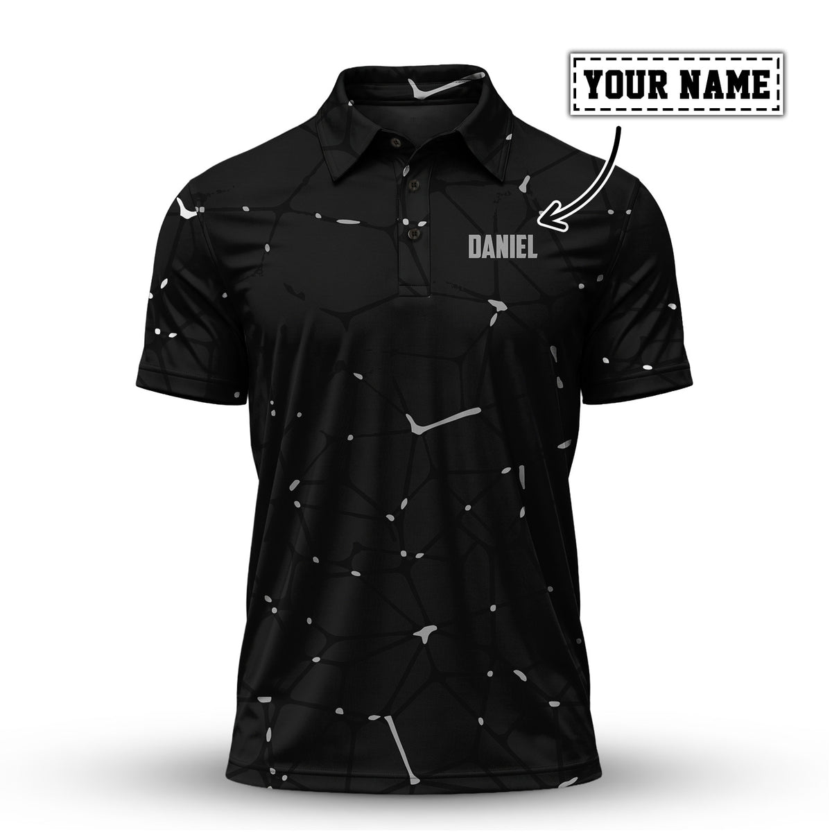 Dark Gey Net Men Polo Shirt