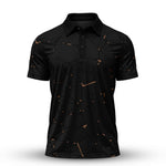 Black Dark Net Brown Men Polo Shirt