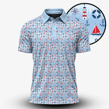 The Sea Blue Red Men Polo Shirt