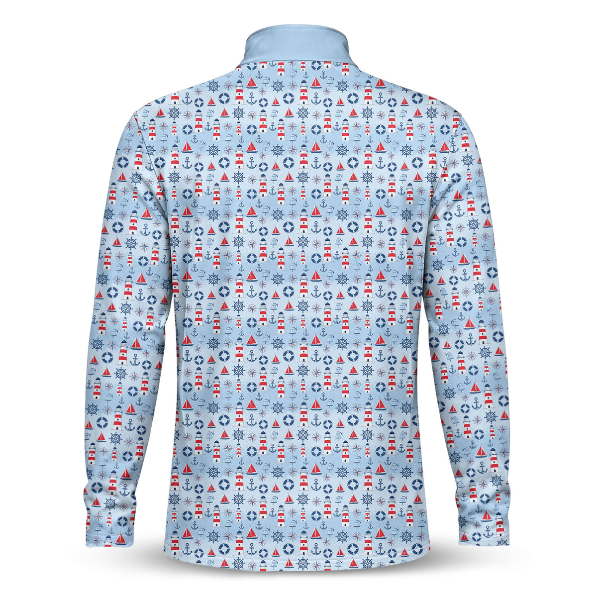 The Sea Blue Red Men Quarter-zip Pullover