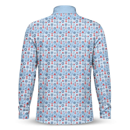 The Sea Blue Red Men Quarter-zip Pullover