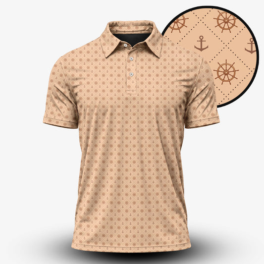 Brown Anchor Men Polo Shirt