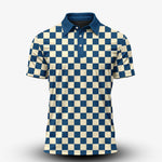 Blue Vanilla Caro Men Polo Shirt