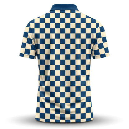 Blue Vanilla Caro Men Polo Shirt