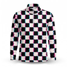 Drunk Caro Pattern Men Quarter-zip Pullover