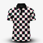 Drunk Caro Pattern Men Polo Shirt