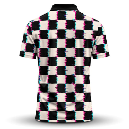 Drunk Caro Pattern Men Polo Shirt