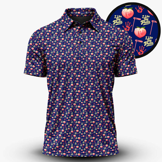 I Like Big Putts Pattern Men Polo Shirt