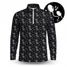 Old Picture of a Golfer Men Quarter-zip Pullover