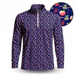 I Like Big Putts Pattern Men Quarter-zip Pullover