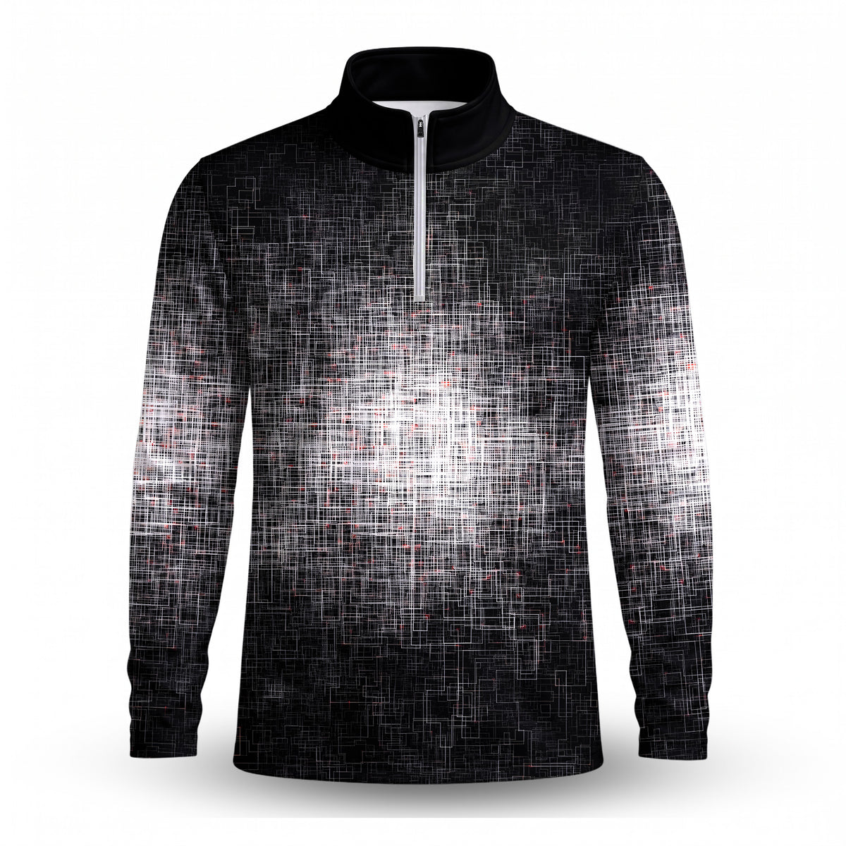 B&W Light In The Dark Men Quarter-zip Pullover