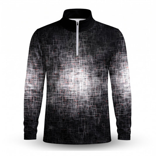B&W Light In The Dark Men Quarter-zip Pullover