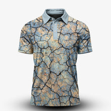 Surface Crack Men Polo Shirt