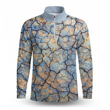 Surface Crack Men Quarter-zip Pullover