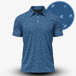 Seaplane Blue Men Polo Shirt