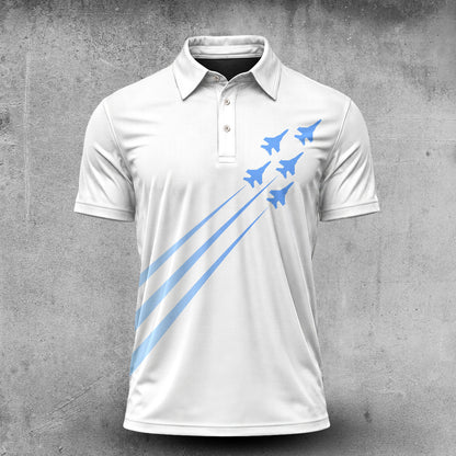 Fighter Jets Fight Men Polo Shit