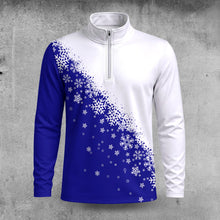 Blue Half Snow Men Quarter-zip Pullover