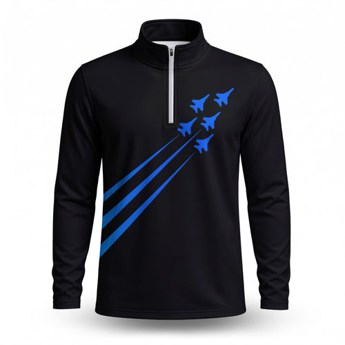 Fighter Jets Fight Men Quarter-zip Pullover
