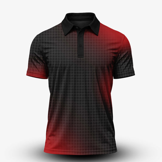 Black Red Sporty Men Polo Shirt
