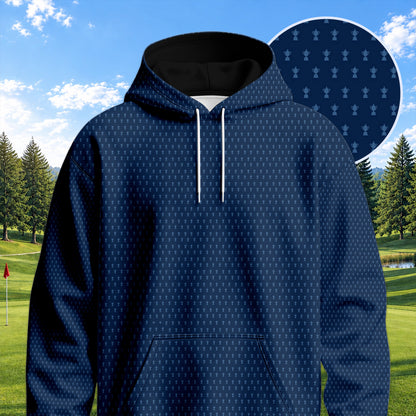 2026  Trophy Pattern Blue Men Hoodie