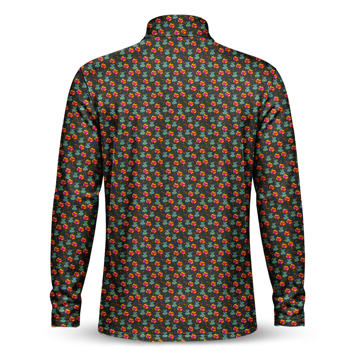 I Like Big Putts Orange Men Quarter-zip Pullover