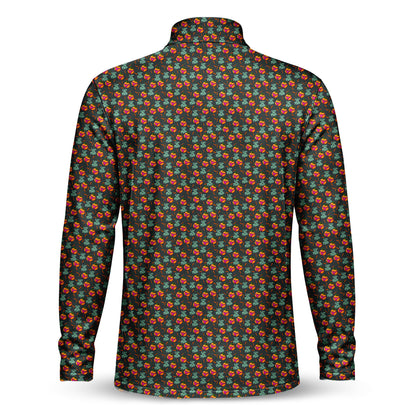 I Like Big Putts Orange Men Quarter-zip Pullover