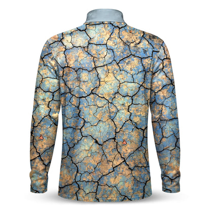 Surface Crack Men Quarter-zip Pullover