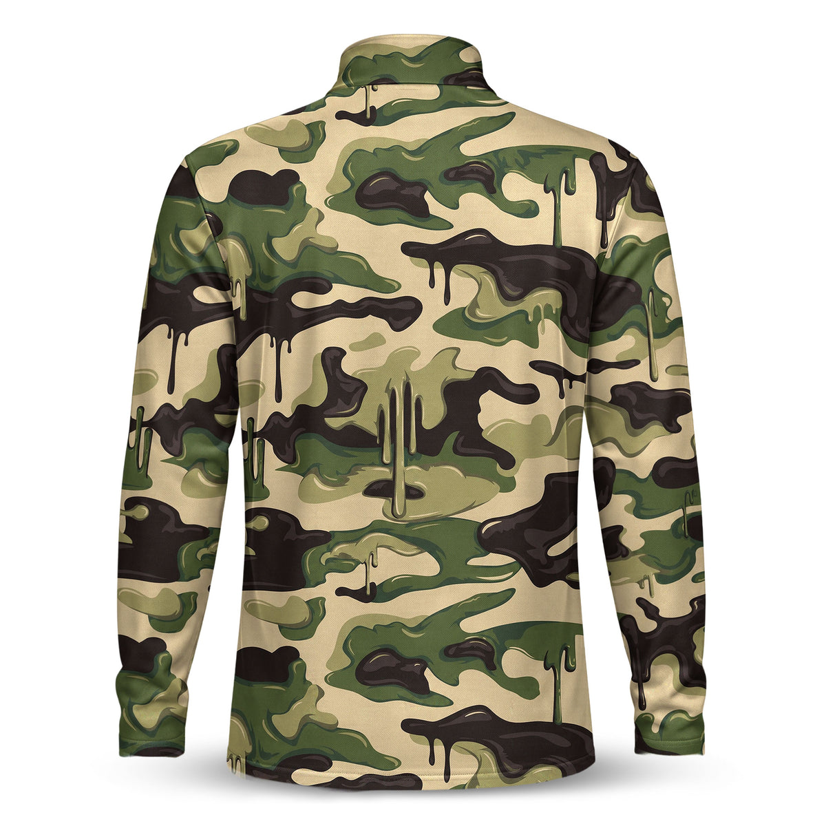 Camo Paint Men Quarter-zip Pullover