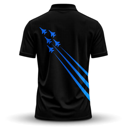 Fighter Jets Fight Men Polo Shit