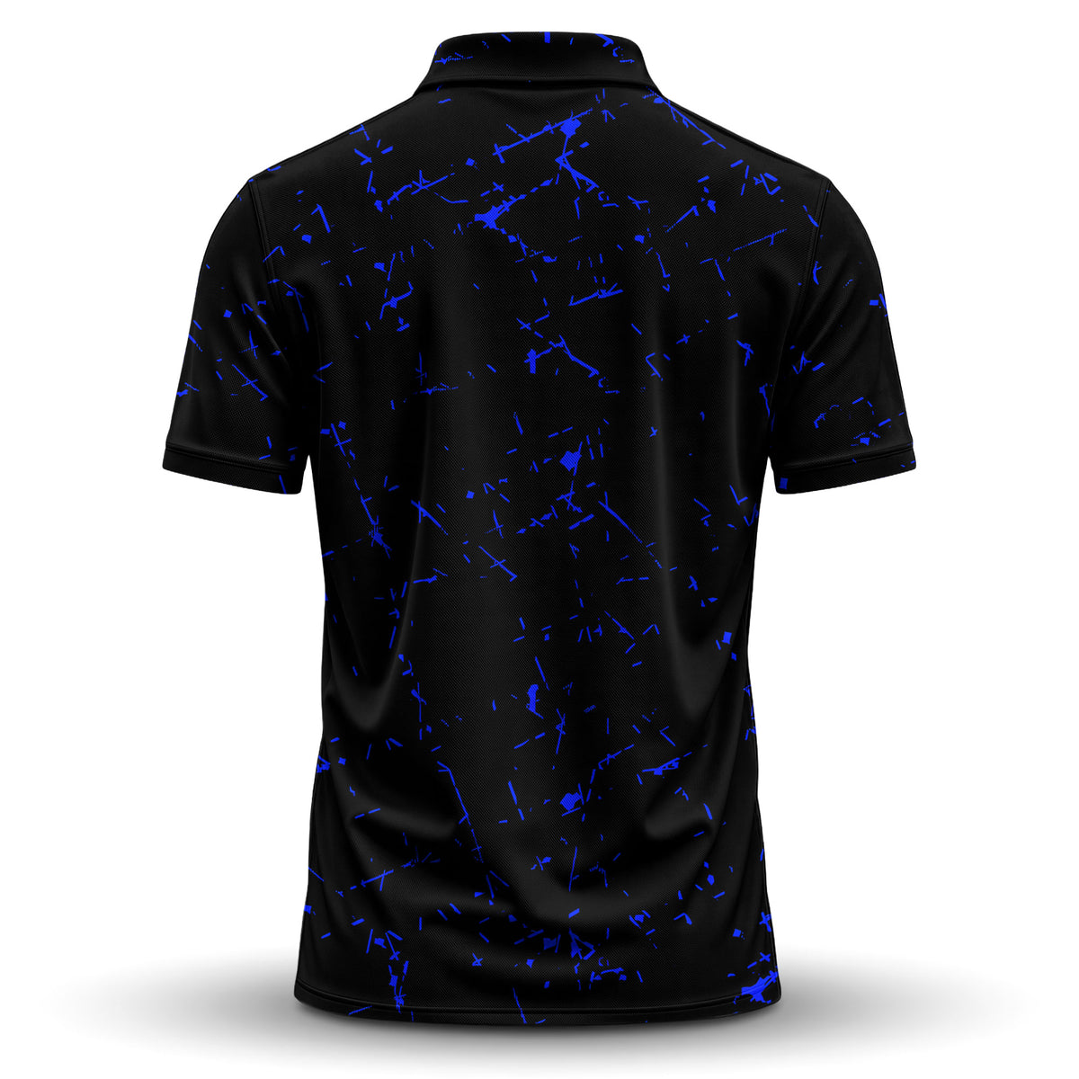 Blue Black Scratch Men Polo Shirt