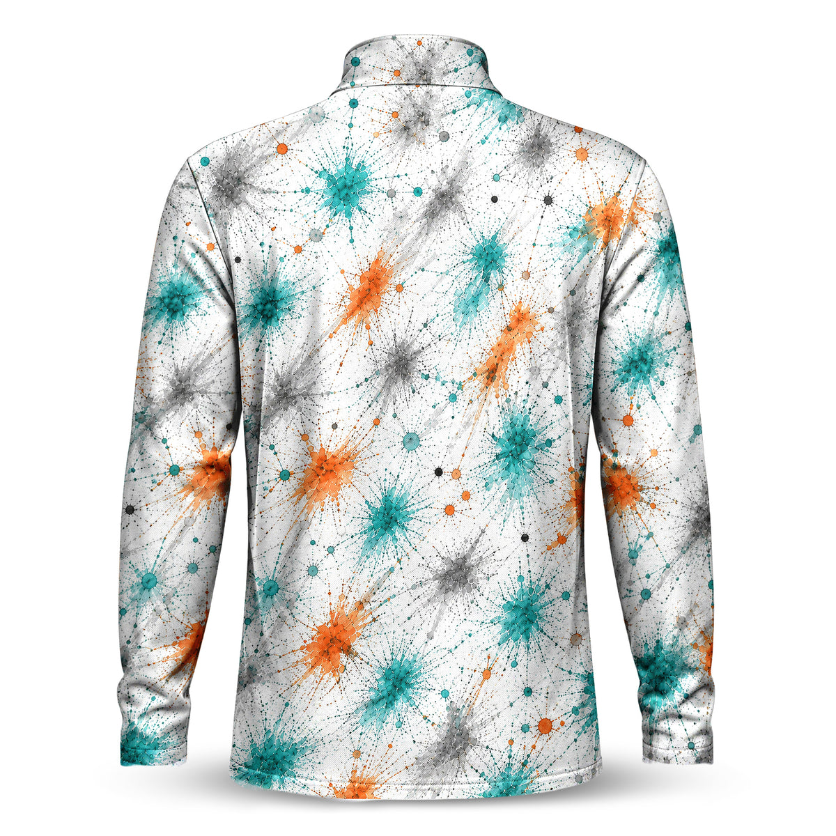 Color Dot Men Quarter-zip Pullover