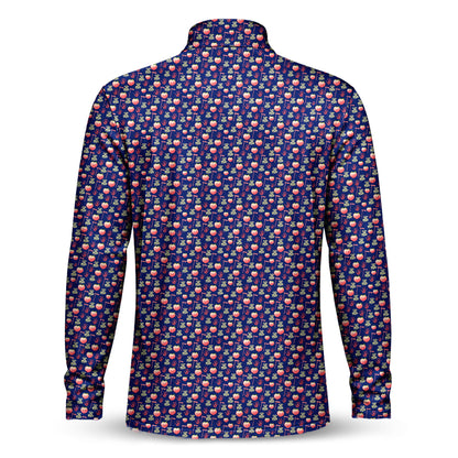 I Like Big Putts Pattern Men Quarter-zip Pullover