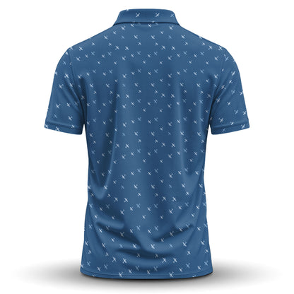 Seaplane Blue Men Polo Shirt