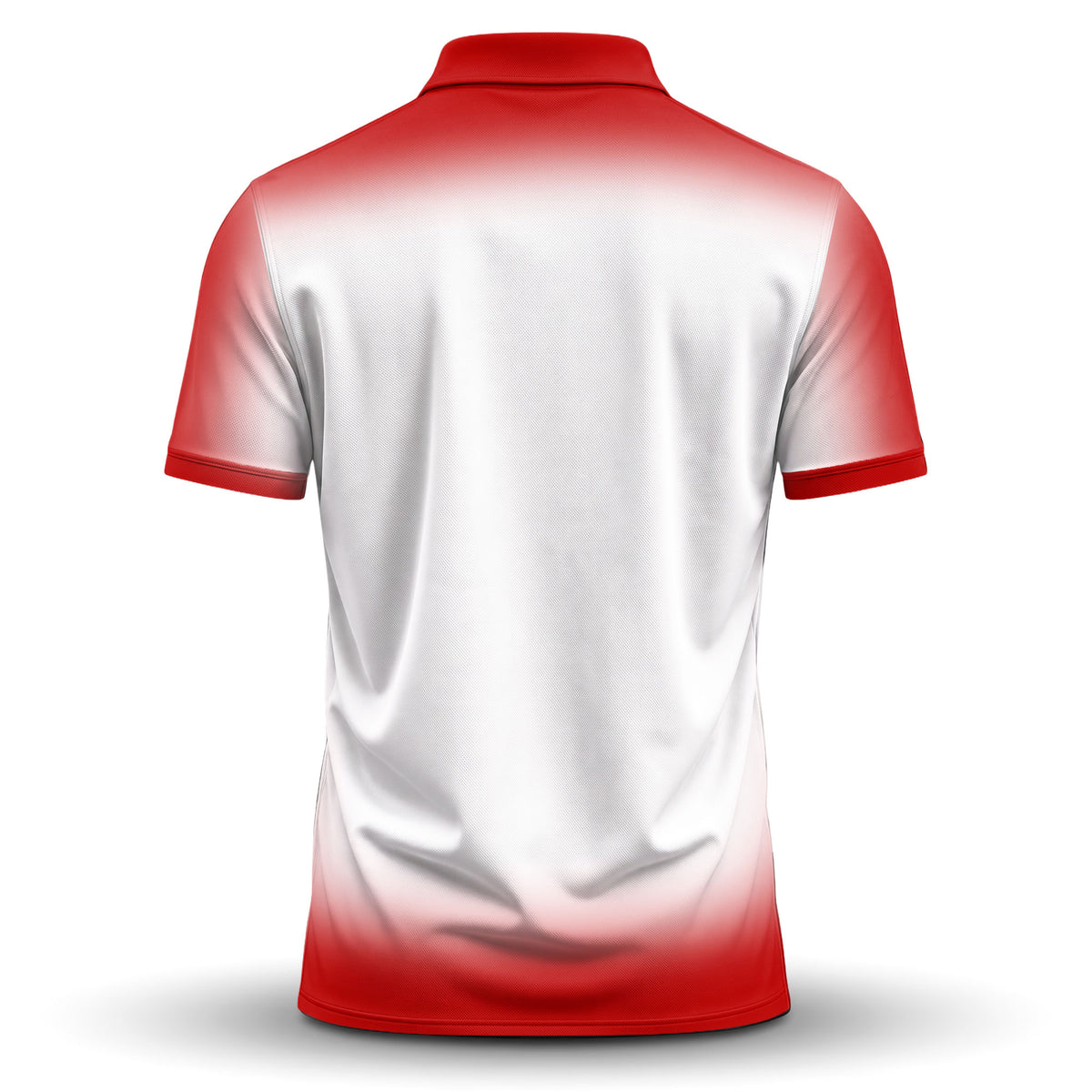 Gradient Red And White Men Polo Shirt