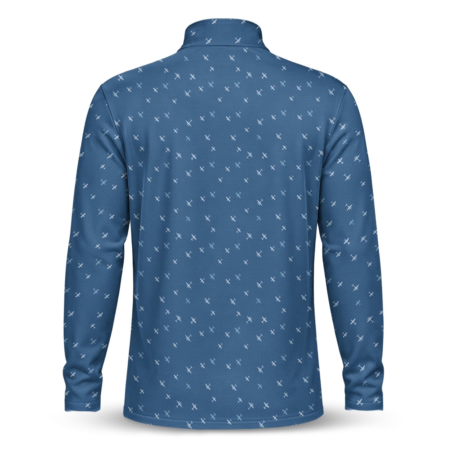 Seaplane Blue Men Quarter-zip Pullover