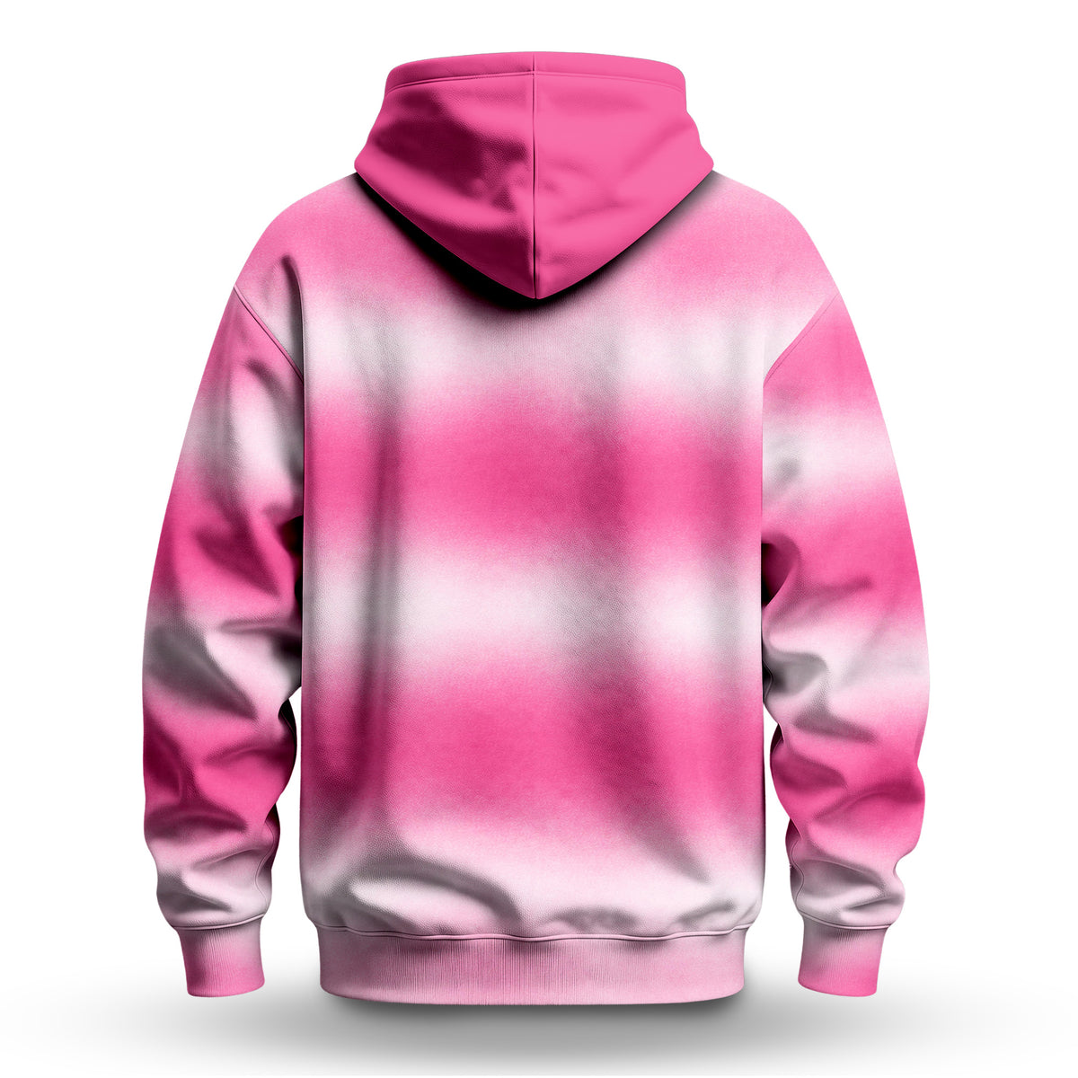 Ombre Pink White Men Hoodie