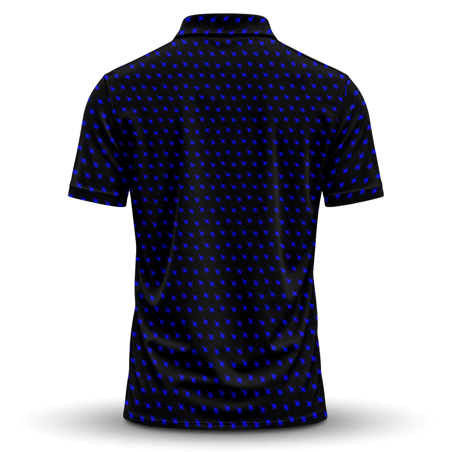 Fighter Jets Black Blue Men Polo Shirt