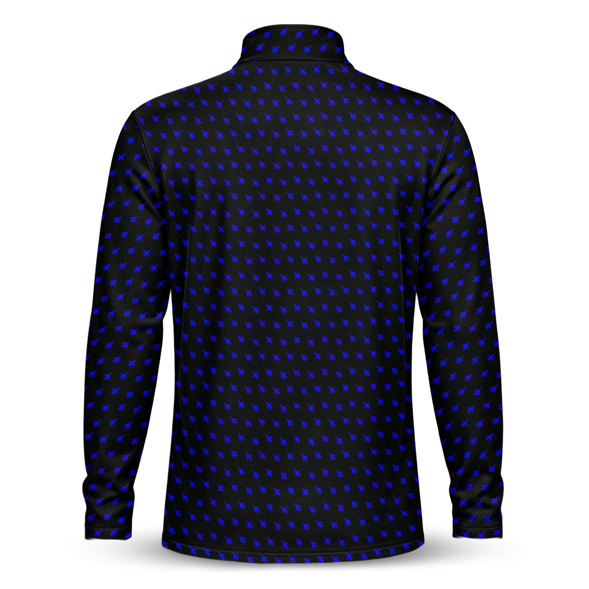 Fighter Jets Black Blue Men Quarter-zip Pullover