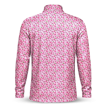Bogey Brain Men Polo Quarter-zip Pullover