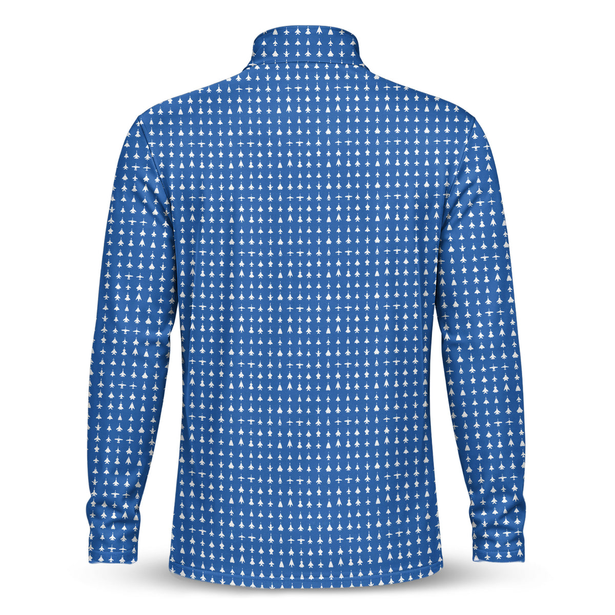 Fighter Jets Blue White Men Quarter-zip Pullover