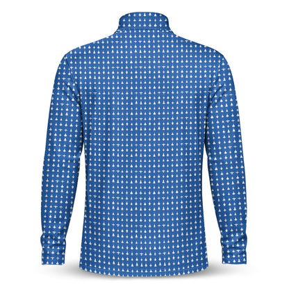Fighter Jets Blue White Men Quarter-zip Pullover