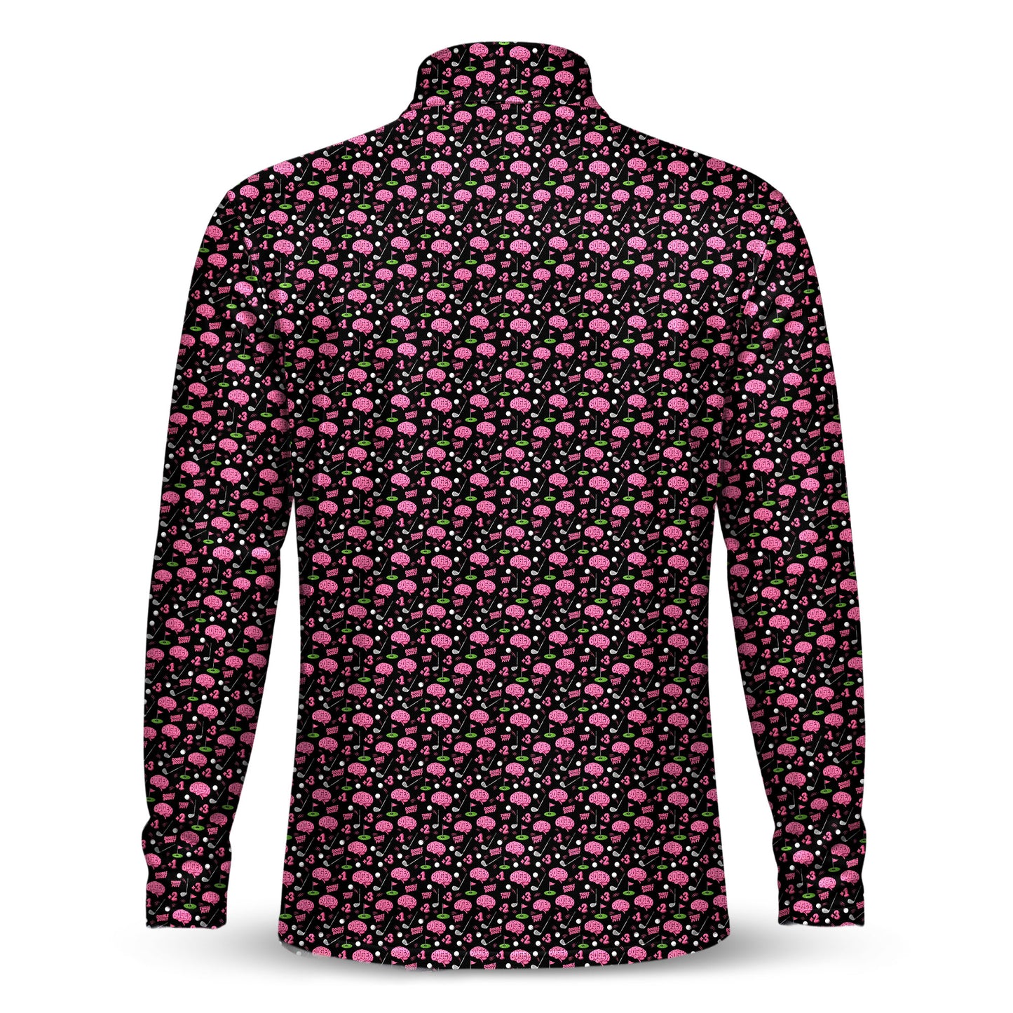 Bogey Brain Men Polo Quarter-zip Pullover