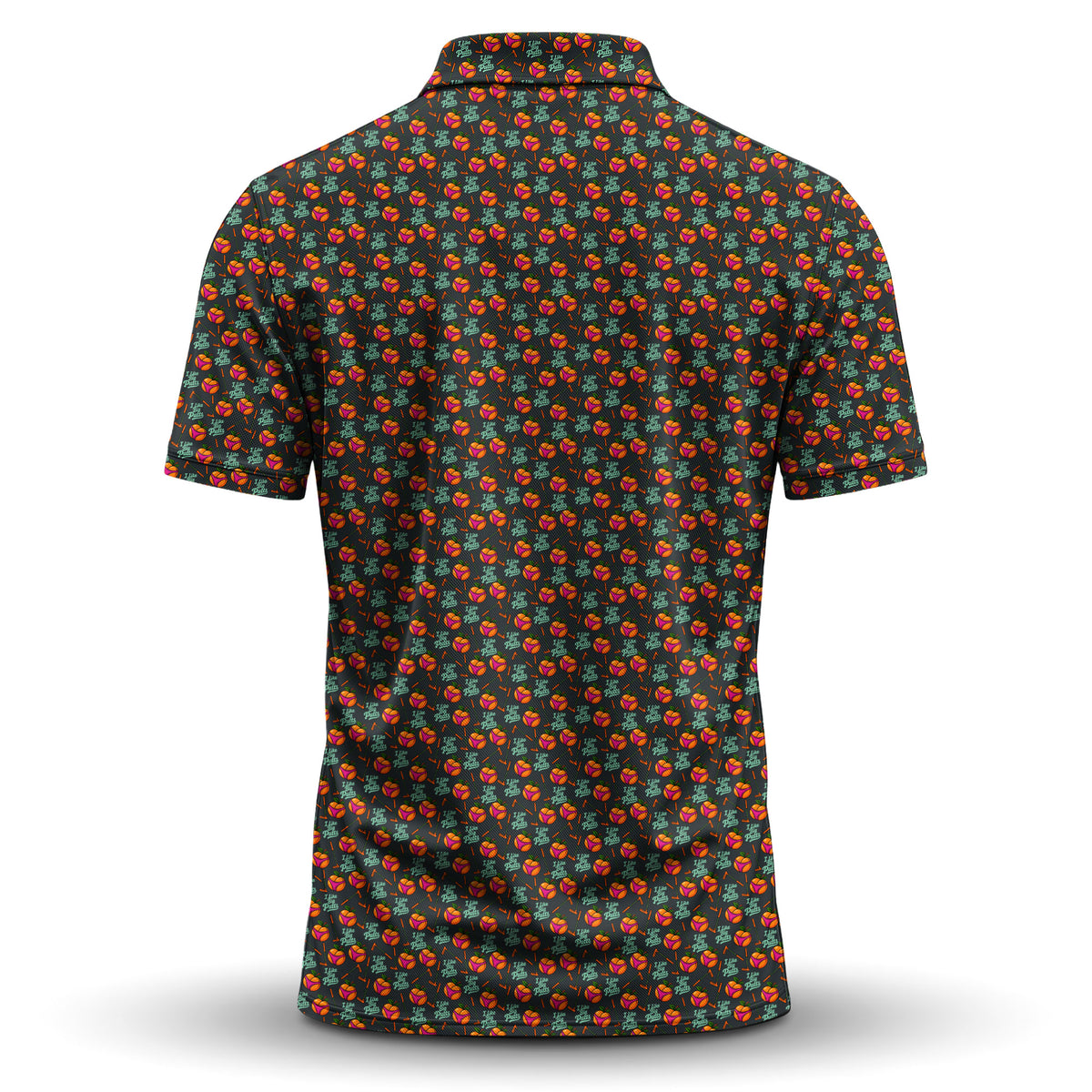 I Like Big Putts Orange Men Polo Shirt