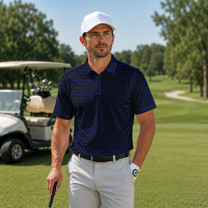Fighter Jets Black Blue Men Polo Shirt