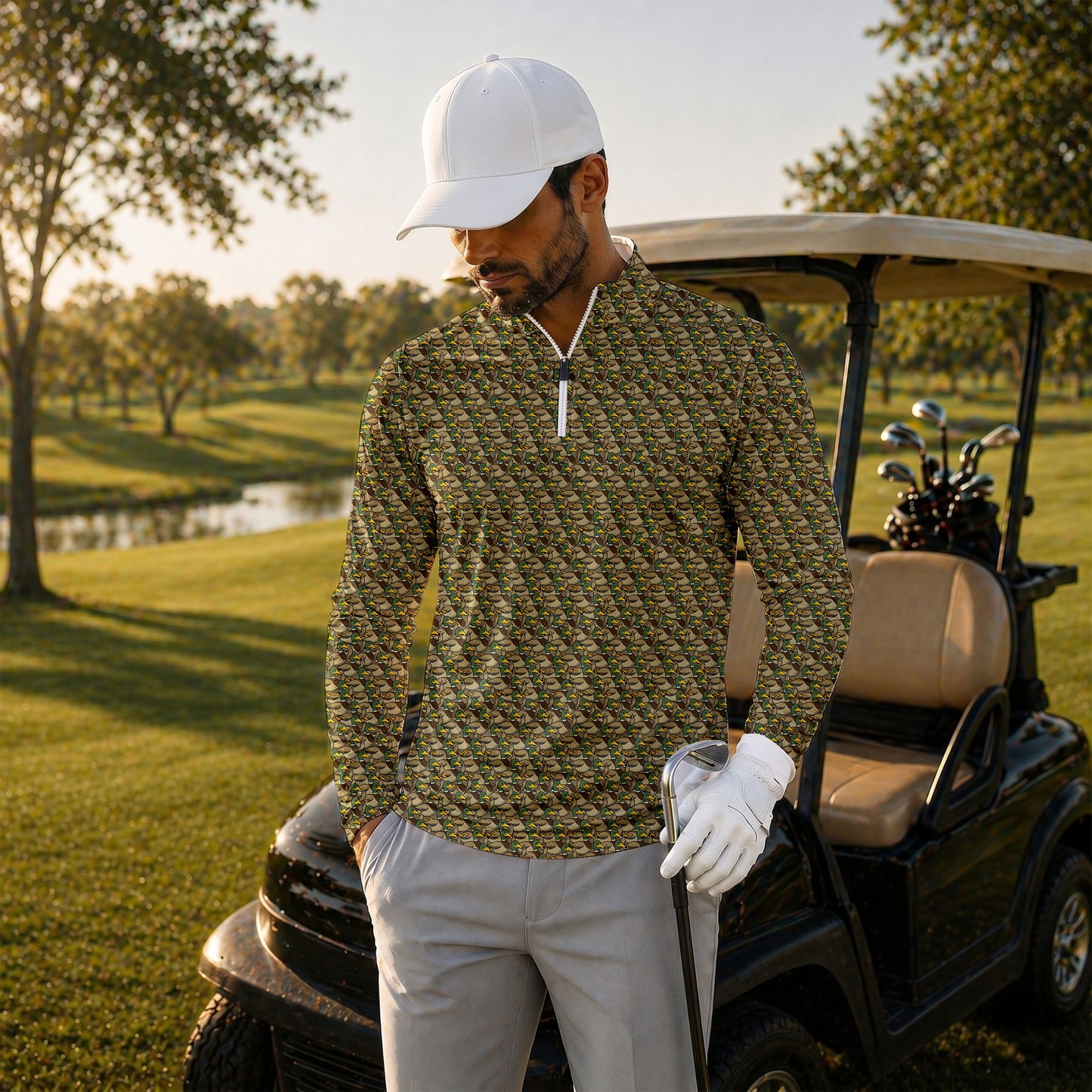 Let My Duck Do The Talking Men Quarter-zip Pullover