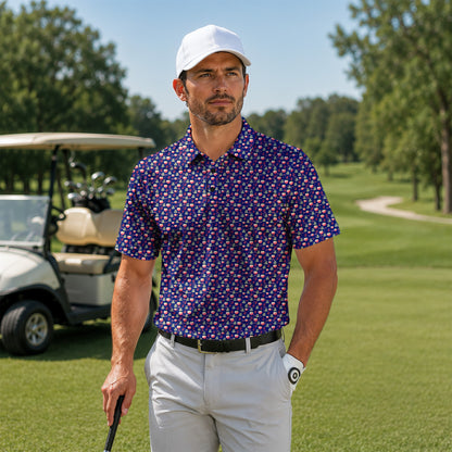 I Like Big Putts Pattern Men Polo Shirt