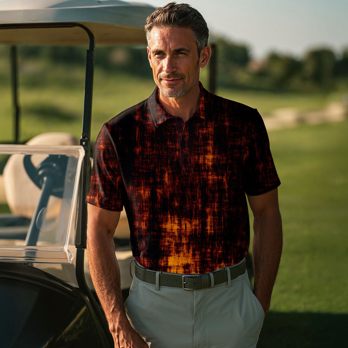 Light In Brown Men Polo Shirt