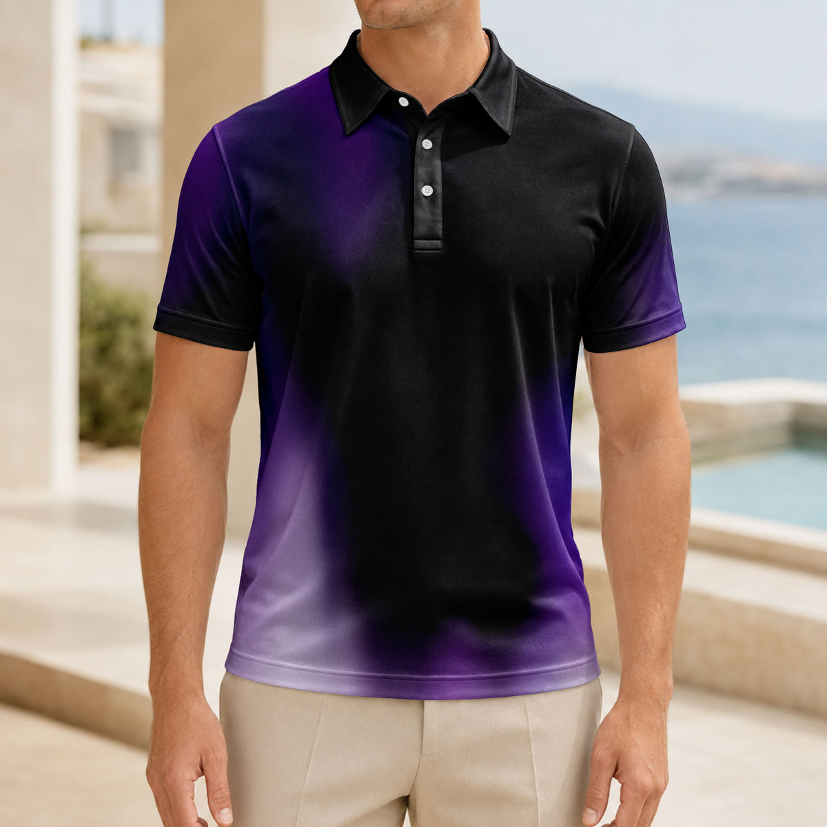 Black Purple 2026  Men Polo Shirt
